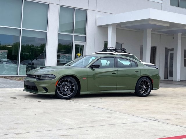 2023 Dodge Charger Scat Pack in F8 Green — front three-quarter view