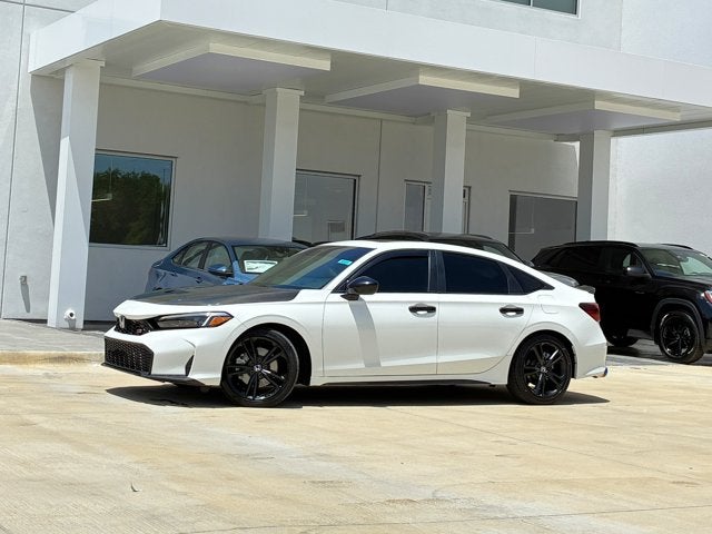 2025 Honda Civic Si Manual in Platinum White Pearl — front three-quarter view