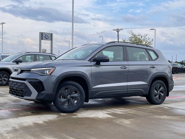 2026 Volkswagen Taos 1.5T S in Platinum Gray Metallic — front three-quarter view
